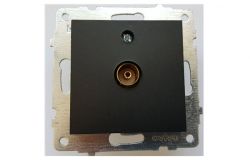 
			Socket Ovivo, TV, (mechanism), black, through