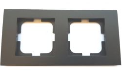
			Frame Ovivo, 2-socket, GRANO, black