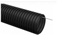 
			Pipe corrugated IEK, black, D32mm, UV/TERMO, with wire, (25m)