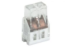 
			Klemmes IEK, Universal, 24A, 450V, IP20, balta, 2x0.5 - 2.5, Al/Cu, ar fiksātoru, (100)
