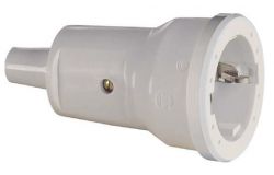 
			Контактное гнездо ABL, 16A, 250V, с заземлением, IP44, серый, ПВХ