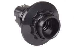
			Lamp holder E14, IEK, 2A, IP20, black, plastic, with a ring, (1)