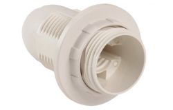 
			Lamp holder E14, IEK, 2A, IP20, white, plastic, with a ring, (1)