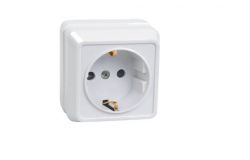 
			Socket IEK, OKTAVA, grounded, white, surface, (30)