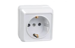 
			Socket IEK, OKTAVA, grounded, cream, surface, (30)