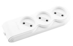 
			Socket blok Ovivo, 3, non-grounded, white, (15)