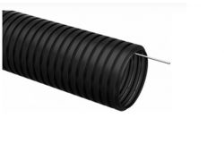 
			Pipe corrugated IEK, black, D25mm, UV/TERMO, with wire, (50m)