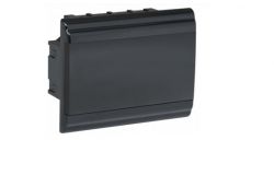 
			Distribution box IEK, IP41, PRIME, black, 252x210x102,recessed, plastic