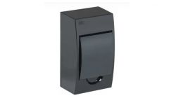 
			Distribution box IEK, KREPTA 4-socket, IP41, black, surface, 200x112x92mm, plastic, with transp. door
