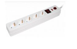 
			Extension cord surge protector IEK, 5-place, 3m, a/z, with switch, 3x1.0mm2