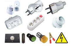 Cartridges, forks, adapters, switches, sockets, sensors, bells 