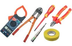 Multimiters, tools, soldeing irons, duct tapes 