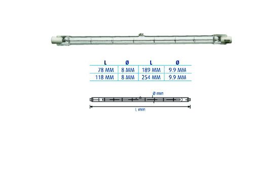 Ampoule Halogène EYE R7s 500W 8750lm